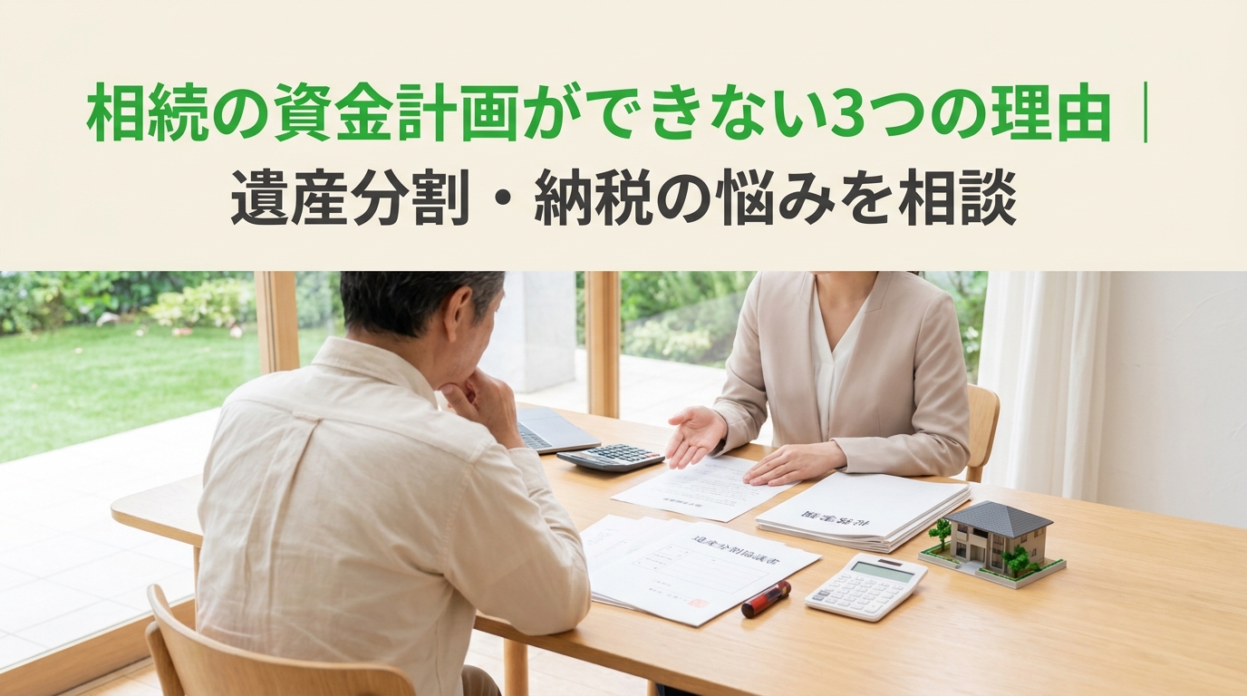 相続の資金計画ができない3つの理由｜遺産分割・納税の悩みを相談