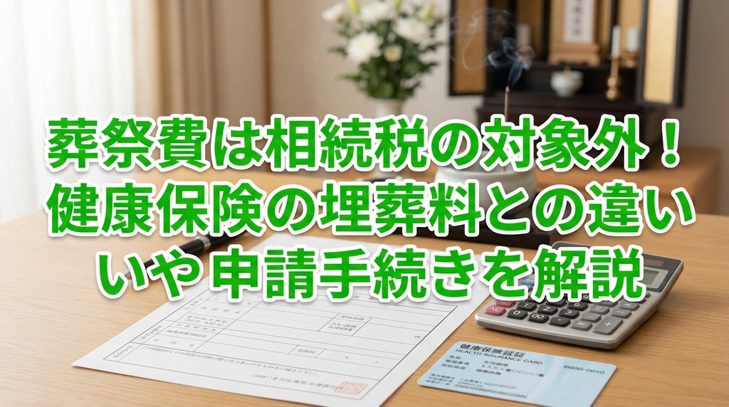 葬祭費は相続税の対象外！健康保険の埋葬料との違いや申請手続きを解説