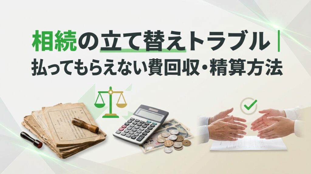 相続の立て替えトラブル|払ってもらえない費用の回収・精算方法