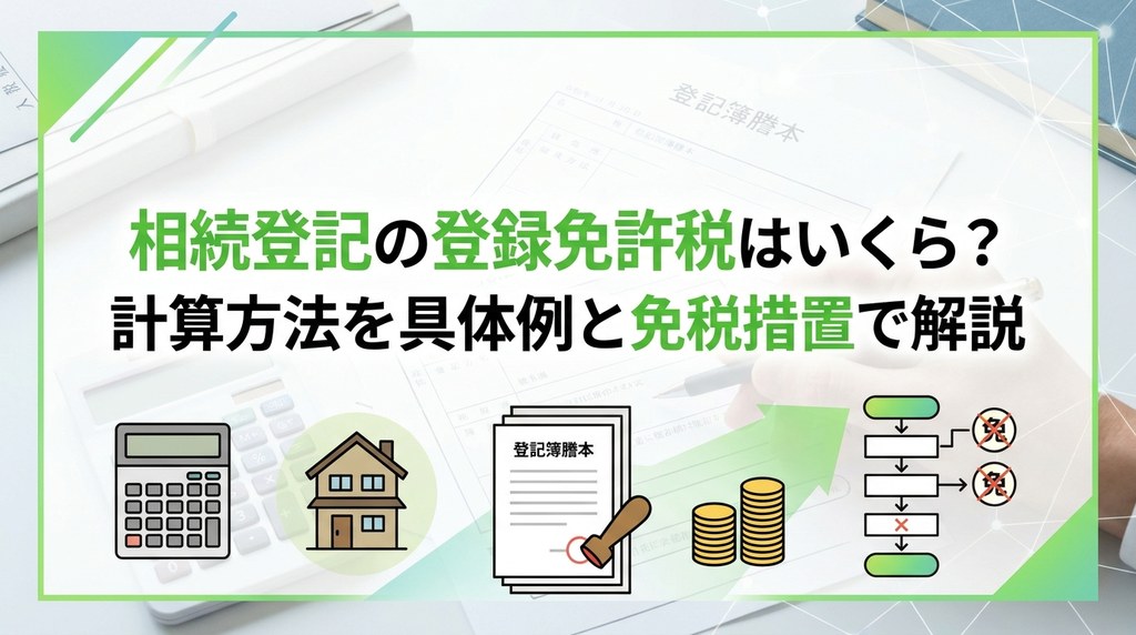 相続登記の登録免許税はいくら？計算方法を具体例と免税措置で解説