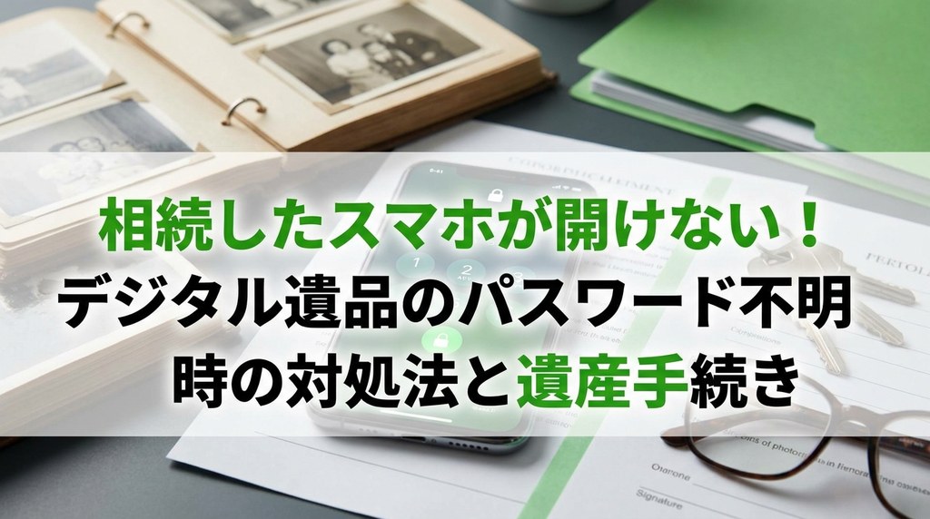 相続したスマホが開けない！デジタル遺品のパスワード不明時の対処法と遺産手続き