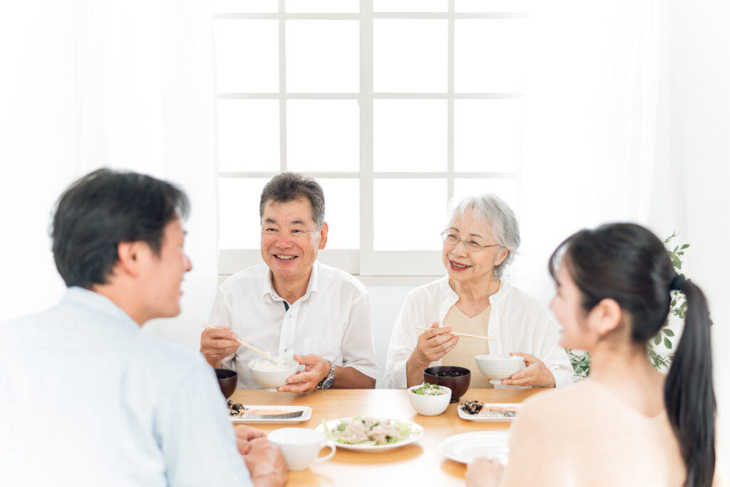 家族団らん、相続の話題