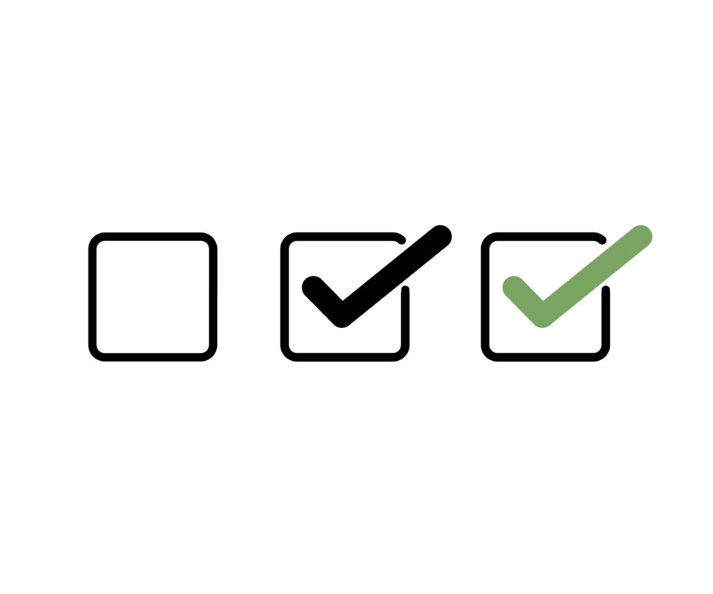 タスク、条件、チェックボックス