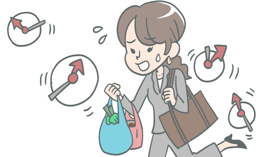 自宅介護などで多忙な女性