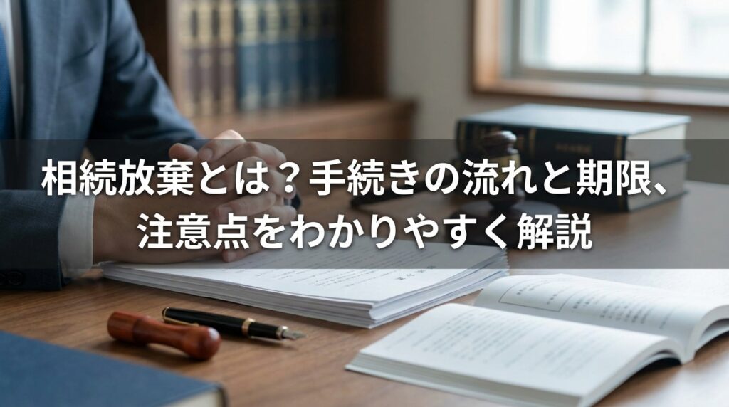 相続放棄とは？手続きの流れと期限、注意点をわかりやすく解説