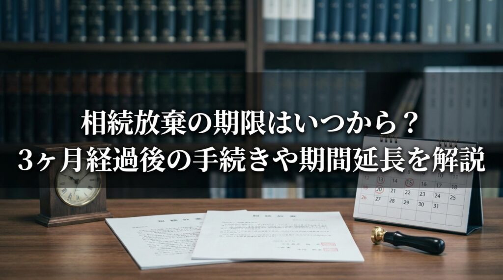 相続放棄の期間は「３カ月」 期限が過ぎても認められる方法 期間の延長も解説