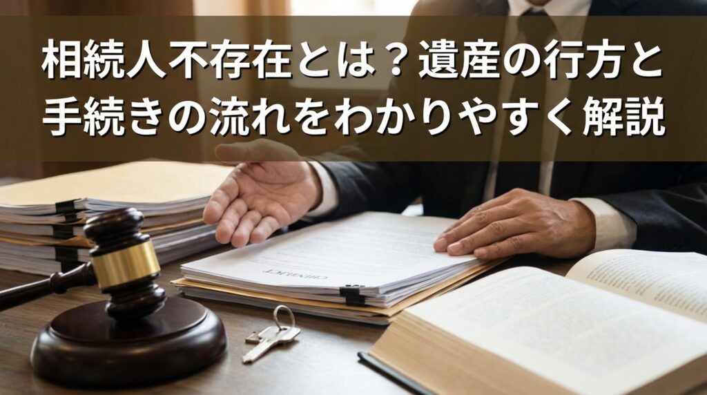 相続人不存在とは？遺産の行方と手続きの流れをわかりやすく解説