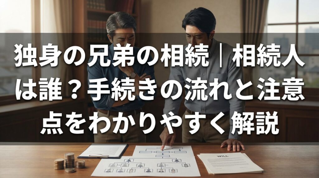 独身の兄弟の相続｜相続人は誰？手続きの流れと注意点をわかりやすく解説