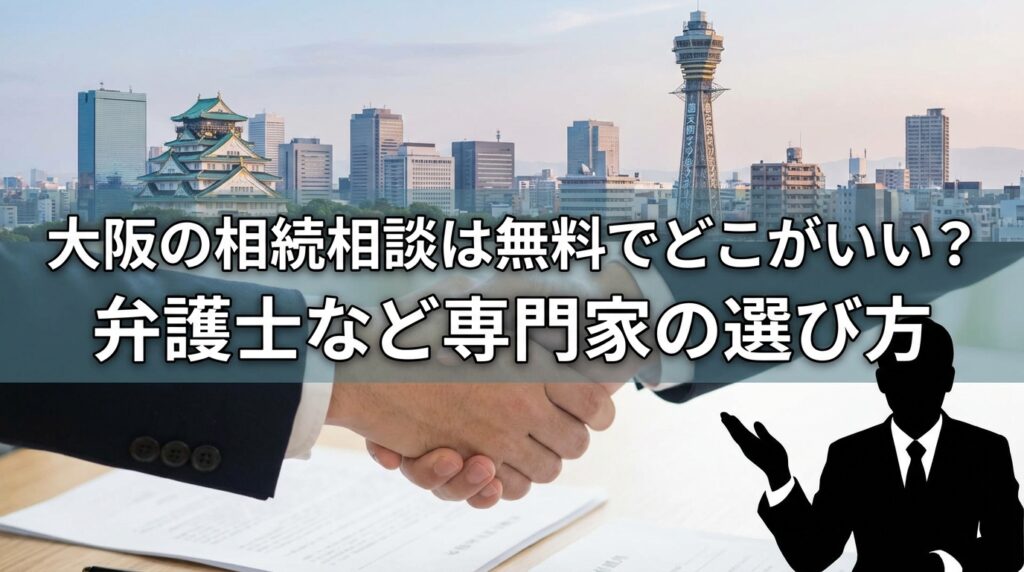 大阪の相続相談は無料でどこがいい？弁護士など専門家の選び方