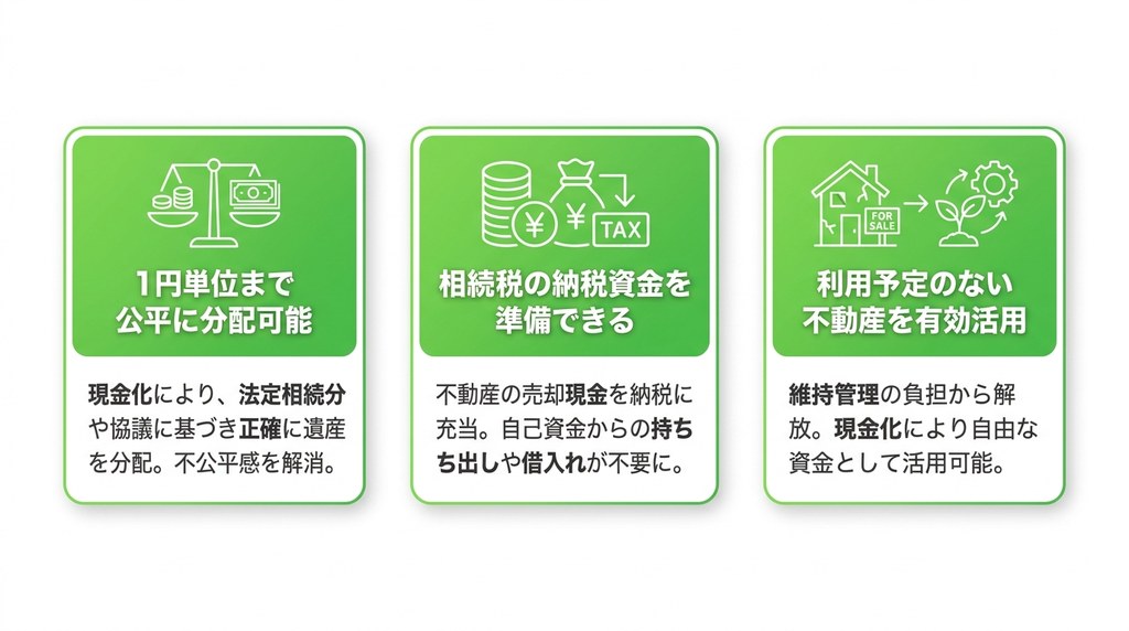 換価分割を選択する3つのメリット