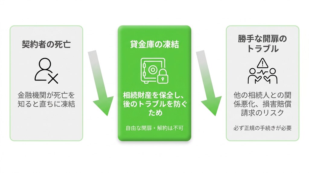 貸金庫の相続でまず知るべきこと｜契約者死亡で凍結される理由
