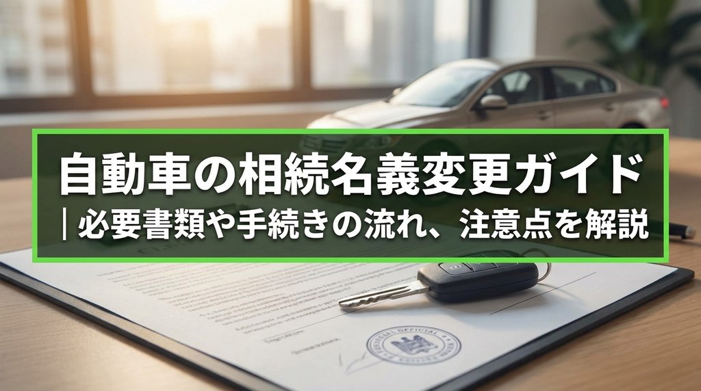 自動車の相続名義変更ガイド｜必要書類や手続きの流れ、注意点を解説