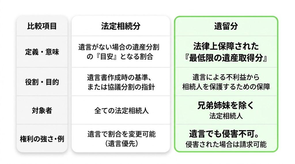 「法定相続分」と「遺留分」はどう違う？混同しやすい言葉を解説