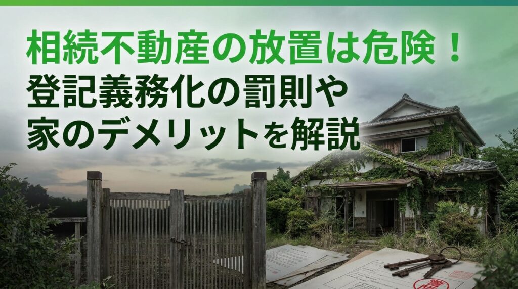 相続した住まない不動産はどうする？放置リスクと4つの選択肢を解説
