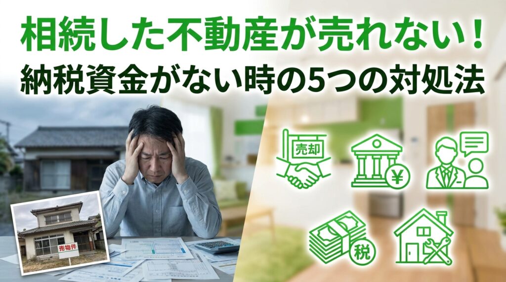 相続した不動産が売れない！納税資金がない時の5つの対処法
