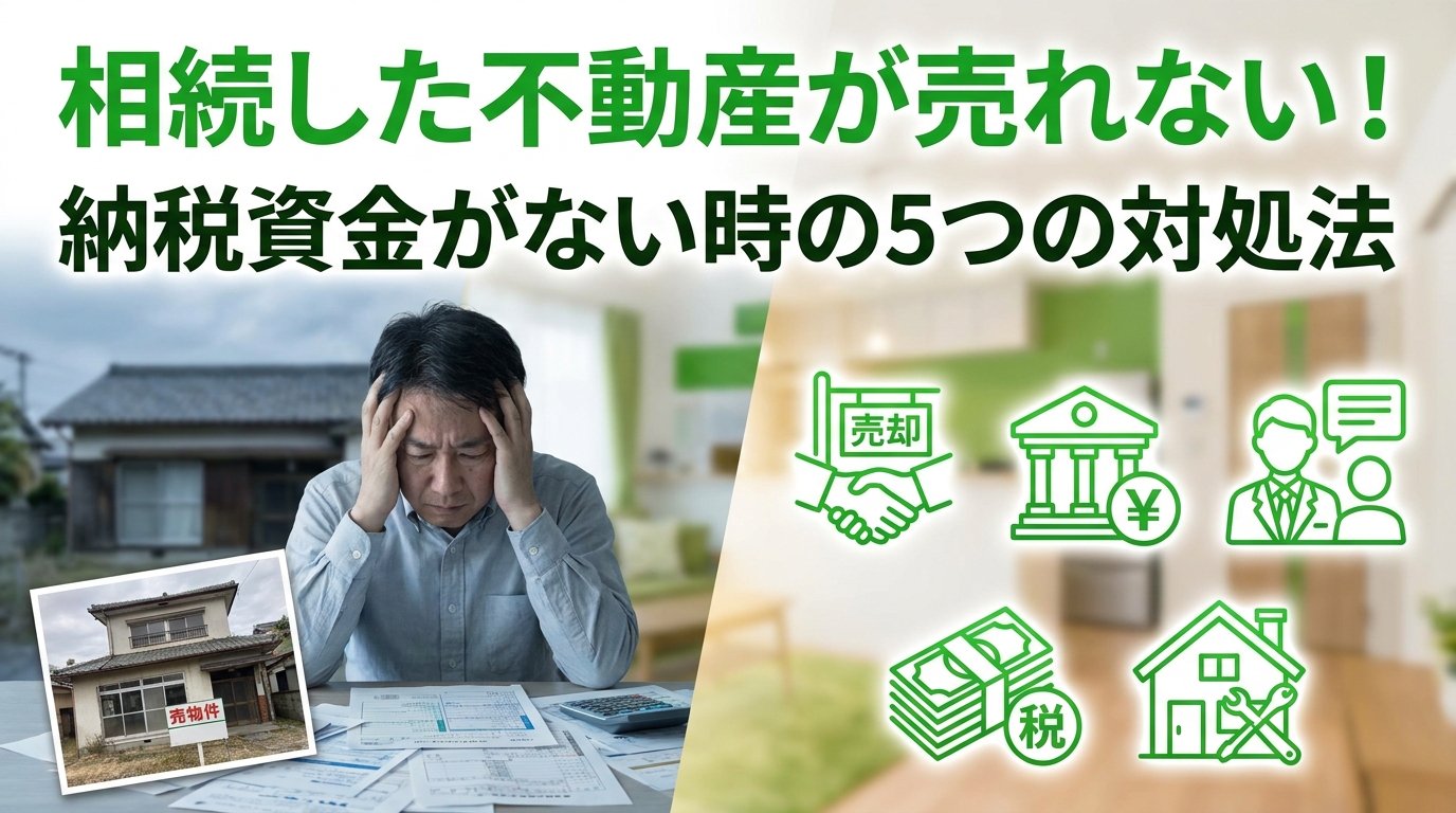 相続した不動産が売れない！納税資金がない時の5つの対処法