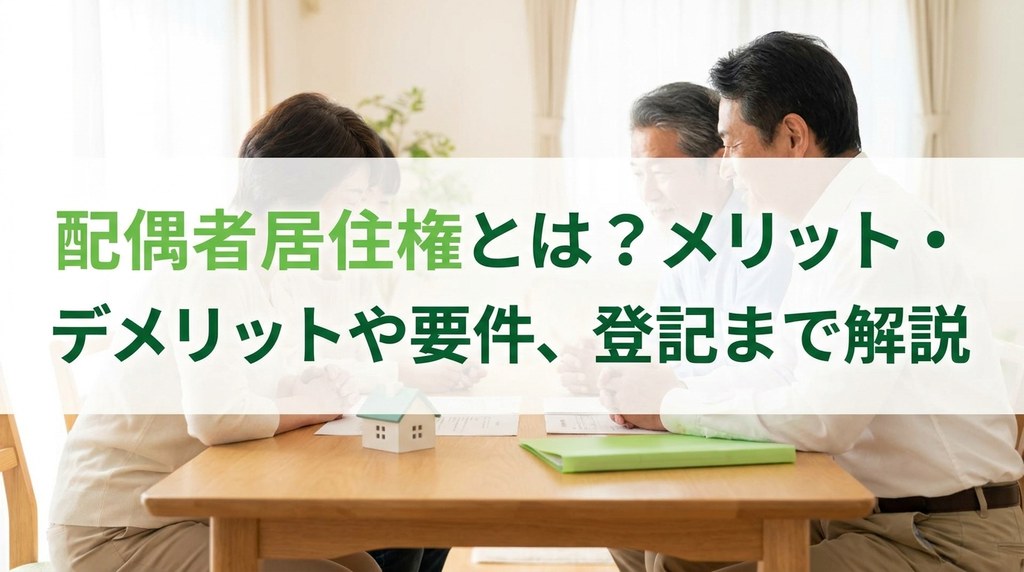 配偶者居住権とは？メリット・デメリットや要件、登記まで解説