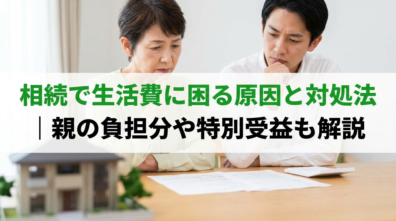 相続で生活費に困る原因と対処法｜親の負担分や特別受益も解説