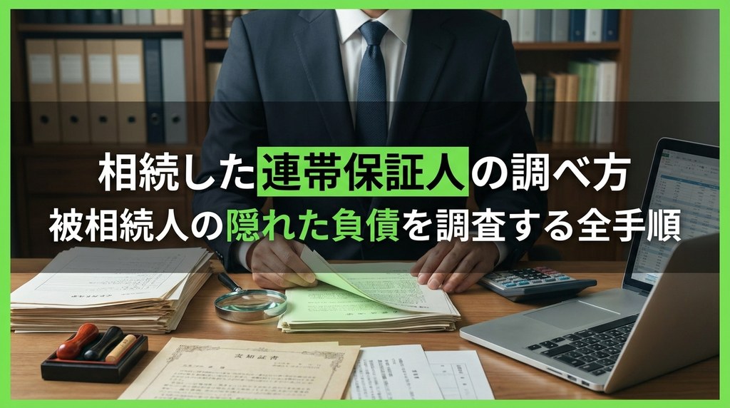 相続した連帯保証人の調べ方｜被相続人の隠れた負債を調査する全手順