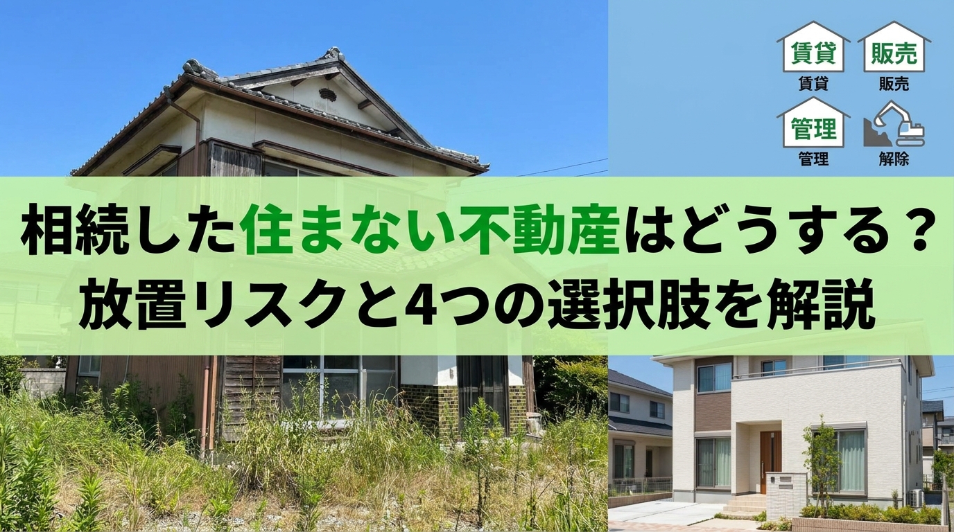 相続した住まない不動産はどうする？放置リスクと4つの選択肢を解説