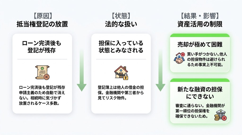 相続した不動産に抵当権が？放置するリスクと登記の必要性