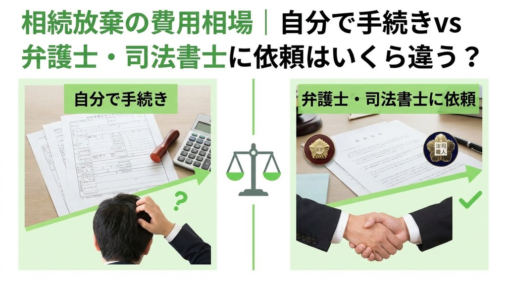 相続放棄の費用相場｜自分で手続きvs弁護士・司法書士に依頼はいくら違う？