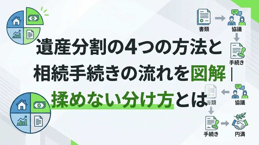遺産分割の4つの方法と相続手続きの流れを図解｜揉めない分け方とは