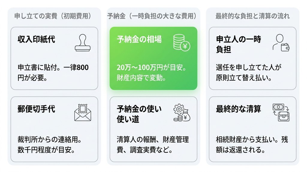 相続財産清算人の選任にかかる費用｜予納金と報酬の内訳を解説