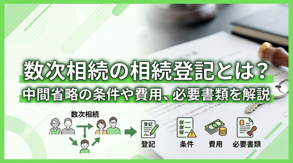 数次相続の相続登記とは？中間省略の条件や費用、必要書類を解説