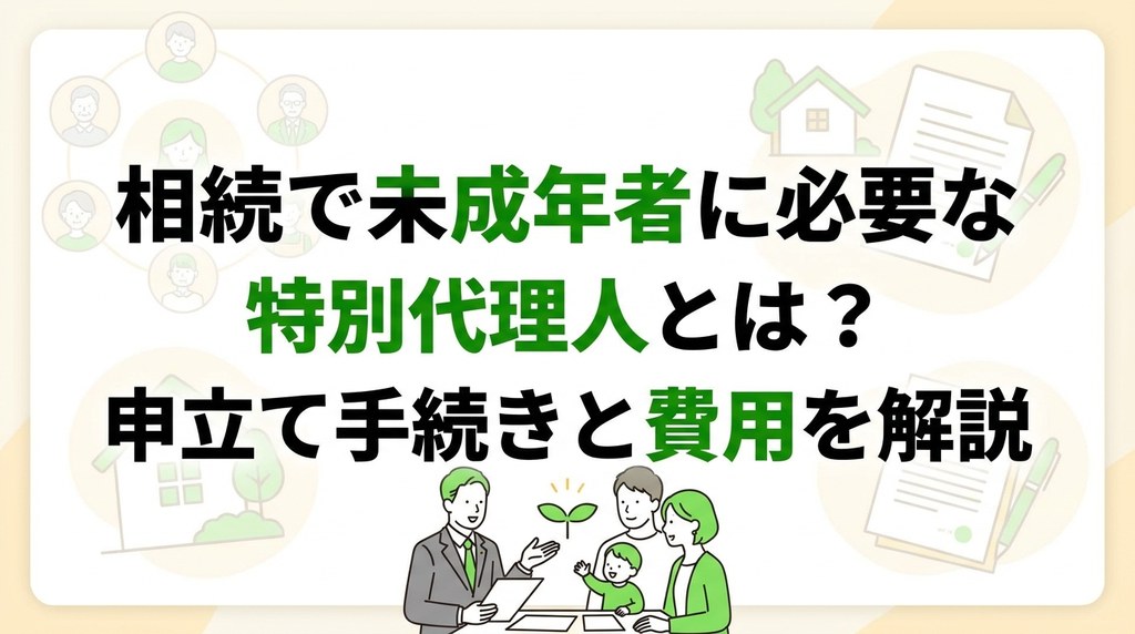 相続で未成年者に必要な特別代理人とは？申立て手続きと費用を解説