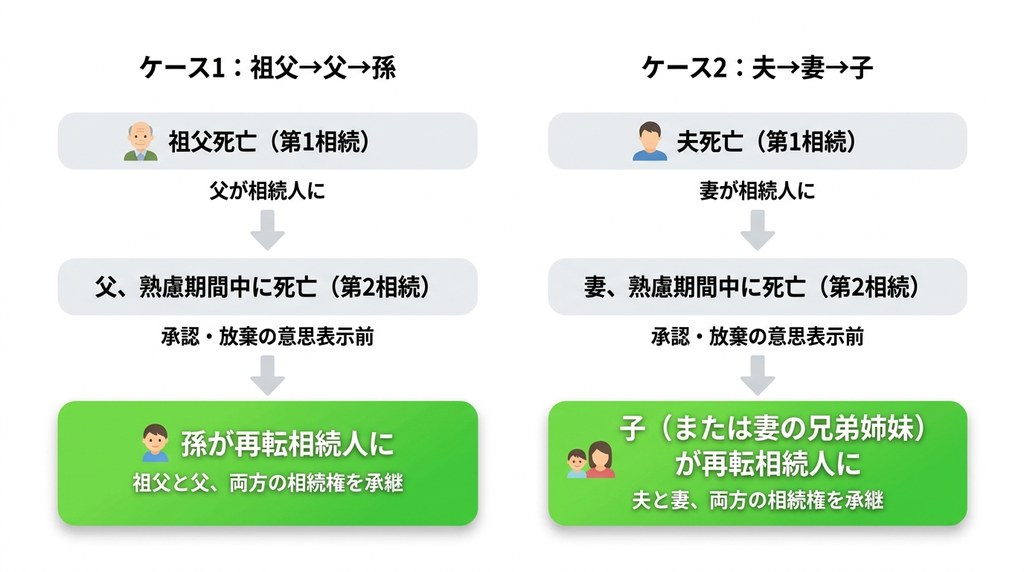 【図解】再転相続とは？相次いで相続が発生したときの基本的な考え方