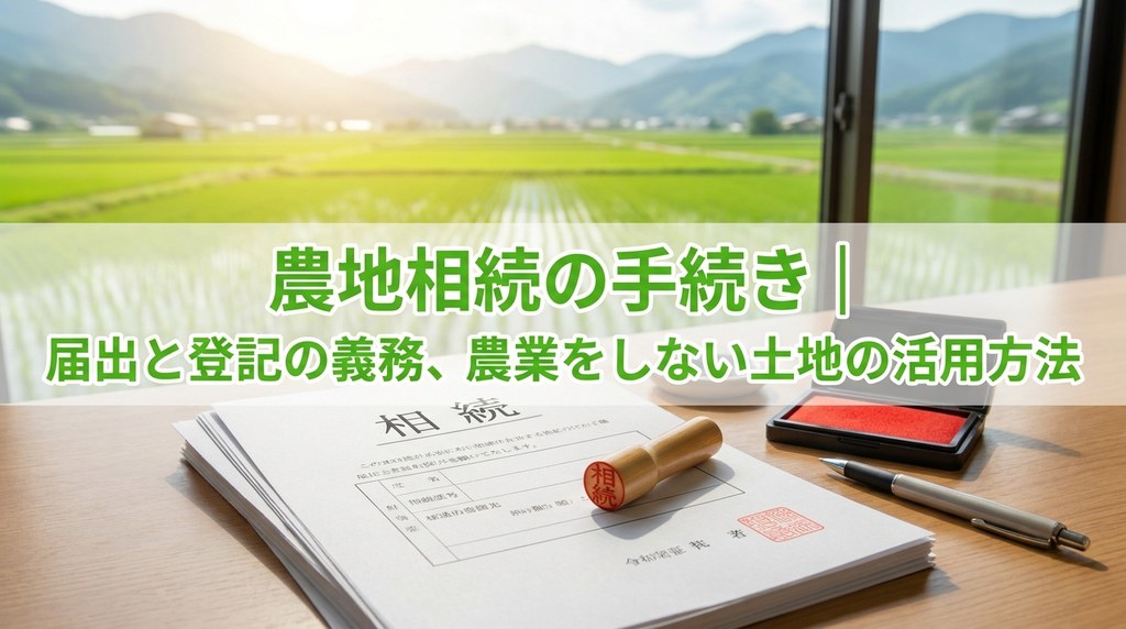 農地相続の手続き｜届出と登記の義務、農業をしない土地の活用方法