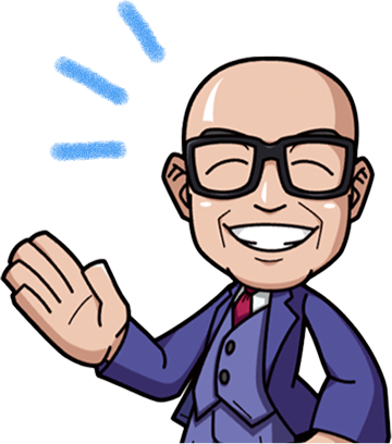 手を広げて説明するイラスト