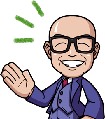 手を広げて説明するイラスト