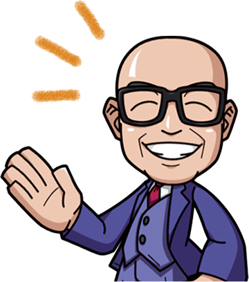 手を広げて説明するイラスト